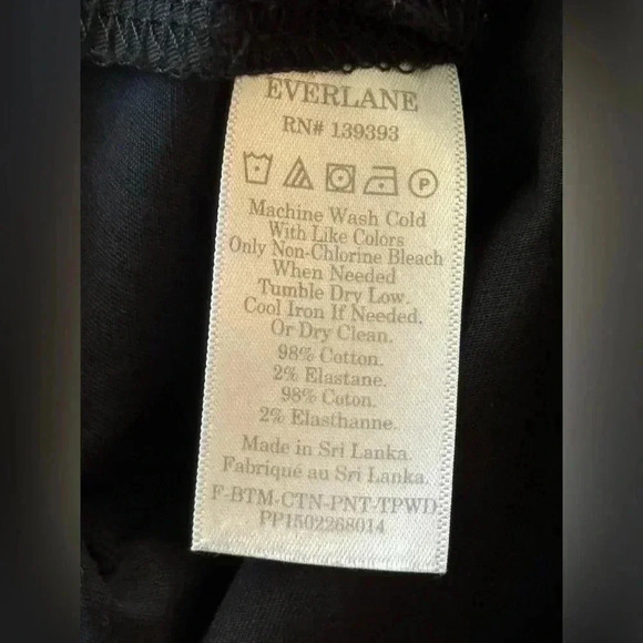 EVERLANE Colombo Sri Larka Black Pants Trouser Slacks - Picture 5 of 12